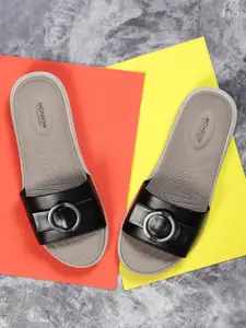 Monrow Women Grey Open Toe Flats