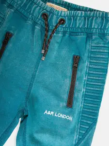 Angel & Rocket Boys Green Solid Cotton Joggers