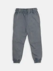 Angel & Rocket Boys Grey Solid Cotton Jogger