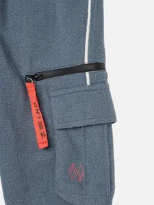 Angel & Rocket Boys Blue Solid Cotton Joggers