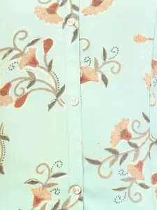 Soch Women Blue Floral Printed Kurta