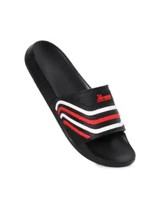 Paragon Men Black & Red Striped Sliders