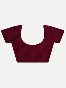 kasee Women Green & Maroon Floral Embroidered Art Silk Saree