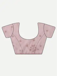 kasee Pink Organza Self Thread Embroidered Women's Saree