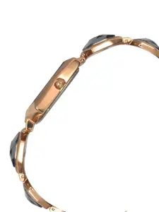 Timex Women Brass Embellished Bracelet Style Straps Analogue Watch TWEL16100