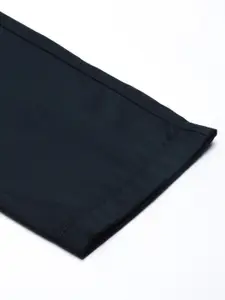 Van Heusen Men Solid Slim Fit Mid-Rise Plain Woven Flat-Front Trousers