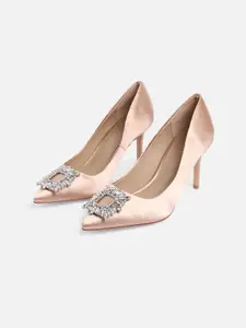 ALDO Tan Embellished Pumps