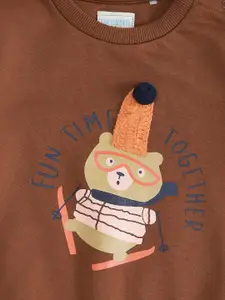 Pantaloons Baby Boys Brown Sweatshirt