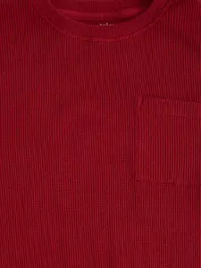 Pantaloons Junior Boys Maroon Solid Sweatshirt