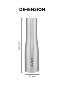 BOROSIL Swan Steel  Leakproof & BPA Free Single Wall Water Bottle 1000ml