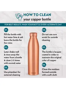BOROSIL Copper-Toned Pure Copper Water Bottle