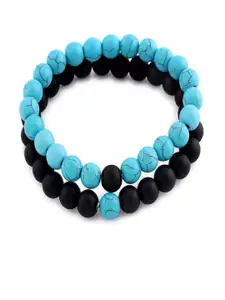 UNIVERSITY TRENDZ Men Black and Blue Bracelet