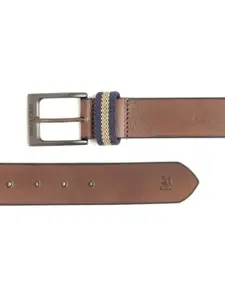Woodland Men Brown Solid Leather Belt