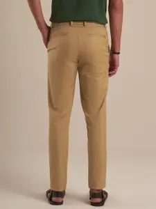 Andamen Men Beige Solid Slim Fit Chinos Trouser