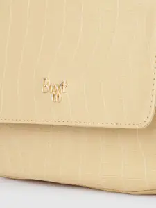 Baggit Cream-Coloured Textured Satchel