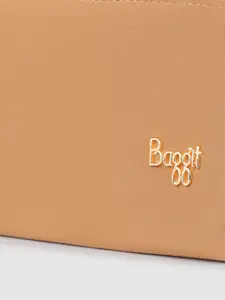 Baggit Women Camel Brown Solid Zip Around Wallet