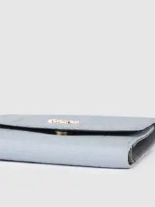 Baggit Women Blue Animal Textured Three Fold Wallet