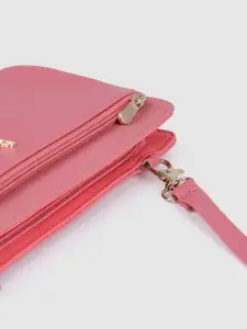 Baggit Women Pink Solid Zip Around Wallet
