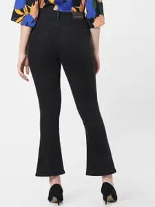 Vero Moda Women Charcoal Bootcut High-Rise Stretchable Jeans