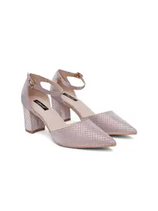 Sherrif Shoes Pink Embellished Party Block Pumps