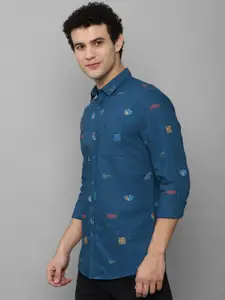 Allen Solly Sport Men Blue Printed Casual Shirt