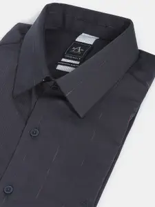 Arrow Men Navy Blue Slim Fit Striped Formal Shirt