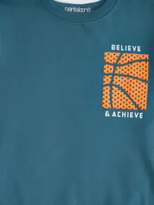 Pantaloons Junior Boys Solid Teal Sweatshirt