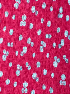 People Pink Floral Print Off-Shoulder Bardot Top