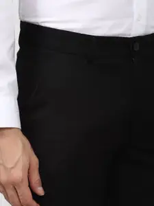 Van Heusen Men Black Slim Fit Trousers