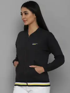 Allen Solly Woman Women Black Cotton Sweatshirt