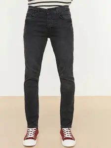 Trendyol Men Black Mid Rise Regular Jeans
