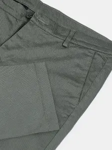Arrow Sport Men Grey Slim Fit Low-Rise Trousers