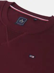 Arrow Sport Men Red Solid Sweatshirt
