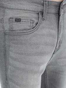 KETCH Men Grey Skinny Fit Heavy Fade Stretchable Jeans