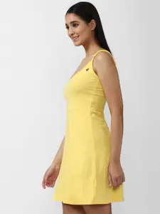 FOREVER 21 Women Yellow Sheath Dress