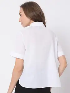 Vero Moda Women White Printed Casual Shirt