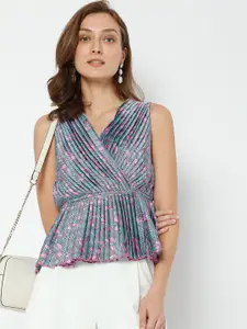 Vero Moda Pink Print Wrap Top