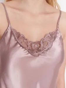 Trendyol Women Brown Night suit-389774691-Mink