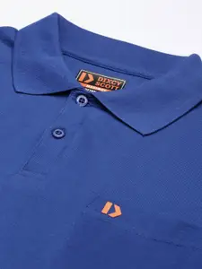 DIXCY SCOTT Brand Logo Polo Collar Short Sleeves Cotton T-Shirt