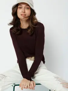Vero Moda Women Maroon Pullover