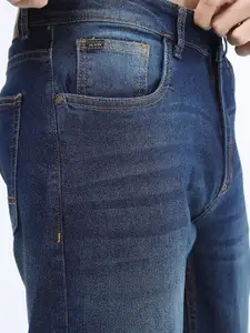 HIGHLANDER Men Blue Straight Fit Light Fade Stretchable Jeans