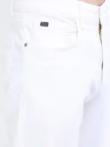 KETCH Men White Straight Fit Stretchable Jeans