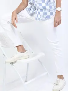 KETCH Men White Tapered Fit Stretchable Jeans