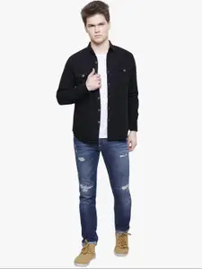 Southbay Men Black Smart Slim Fit Casual Shirt