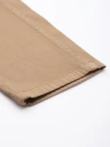 Roadster Men Khaki Solid Slim Fit Trousers