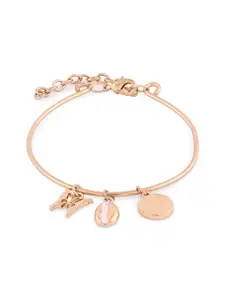 Zaveri Pearls Women Set of 3 Pastel Colors Floral Design Contemporary Stack Bracelets