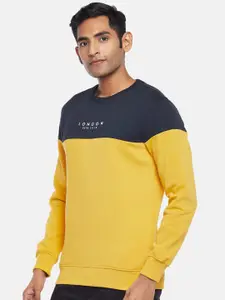 BYFORD by Pantaloons Men Yellow Colourblocked Sweatshirt