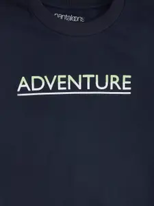 Pantaloons Junior Boys Navy Blue Printed Sweatshirt