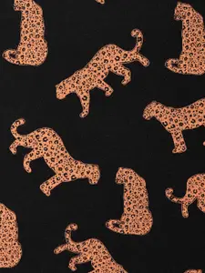 People Black Print Top