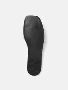 Allen Solly Women Green Solid Open Toe Flats with Chain Detail Upper